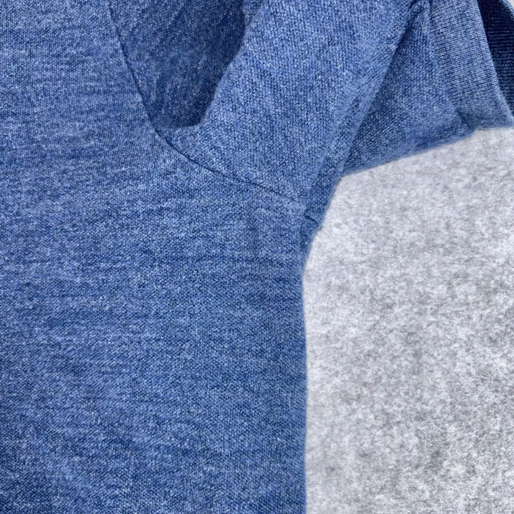 Polo Ralph Lauren Men XXL Blue Heathered Cotton Custom Fit Polo Shirt Red Pony